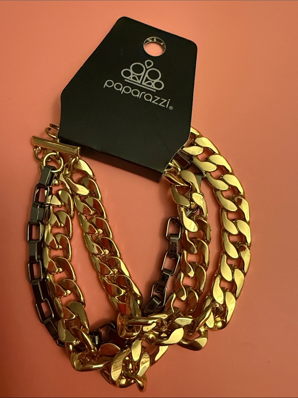 Paparazzi Gold-Tone Layered Chain Bracelet